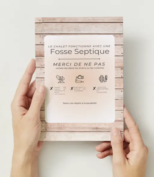 Template de fiches d'informations pour votre chalet